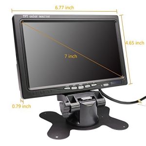 TFT HD 7 Inch Rearview Monitor 4 Way Video Input With Quad Split Screen