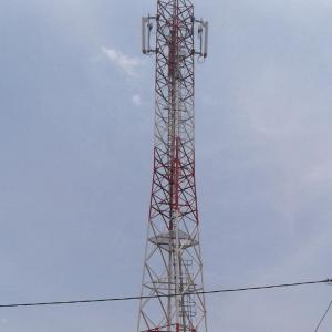 China 4 Legs Self Supporting Telecommunication Steel Tower With Fall Arrest on sale