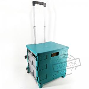  Hand Carts Foldable Supermarket Trolley With Plastic PVC Wheel Manufactures