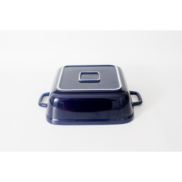 Glaze Blue Rectangle Ceramic Bakeware Sets 165oz Large Capacity OEM