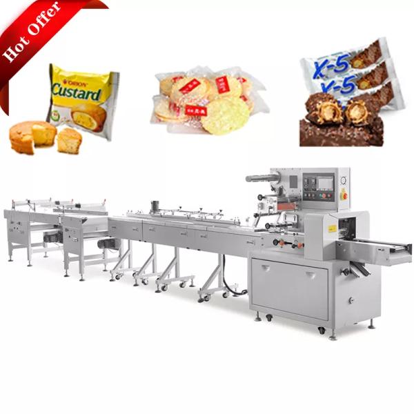 Horizontal Pillow Packaging Machine For Biscuit Bread Candle Vegetables