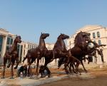 Garden bronze horse sculptures brass horse statues,casting bronze animal statues