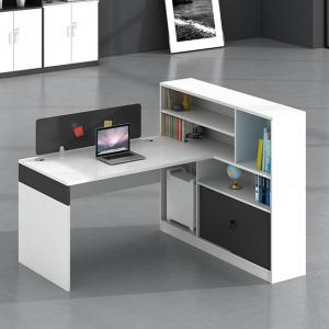 China Ergonomic design wood veneer office furniture melamine particle board office desk on sale