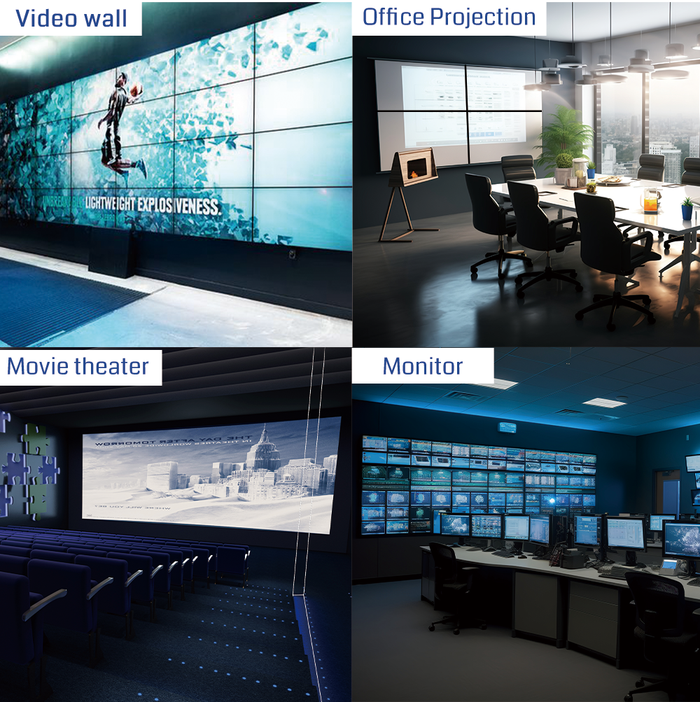 4K60 Plug and Play 1 in 3 Out Video Wall Controller Multi-Screen Expander for Ultra HD Displays