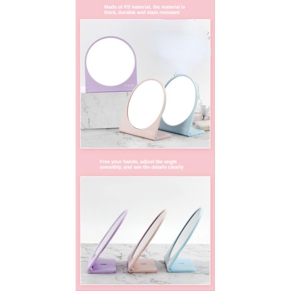 Extra LOGO Plastic Glass Mirror Standing Make-Up Table for Desktop Portable Makeup