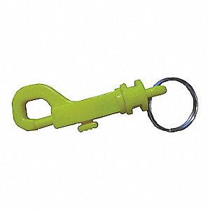  Personalized Plastic Key Holder Key Clip 2-5/8 In Bolt Snap Split Key Ring Yellow Color Manufactures