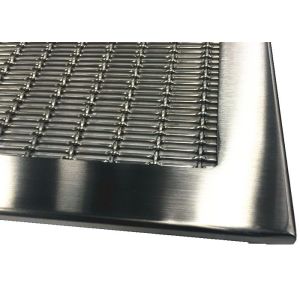 Weave Rigid Mesh Type Elevator Cab Mesh Panel With Custom V Aluminum Frame