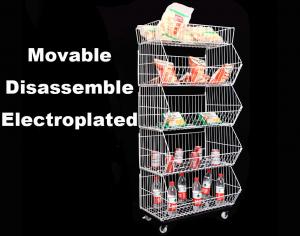  Movable Wire Mesh Stacking Baskets With Adjustable Layer L1200 *D670 *H1800mm Manufactures