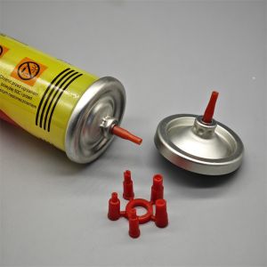 User-friendly lighter gas refill valve with adaptor for beginners with step-by