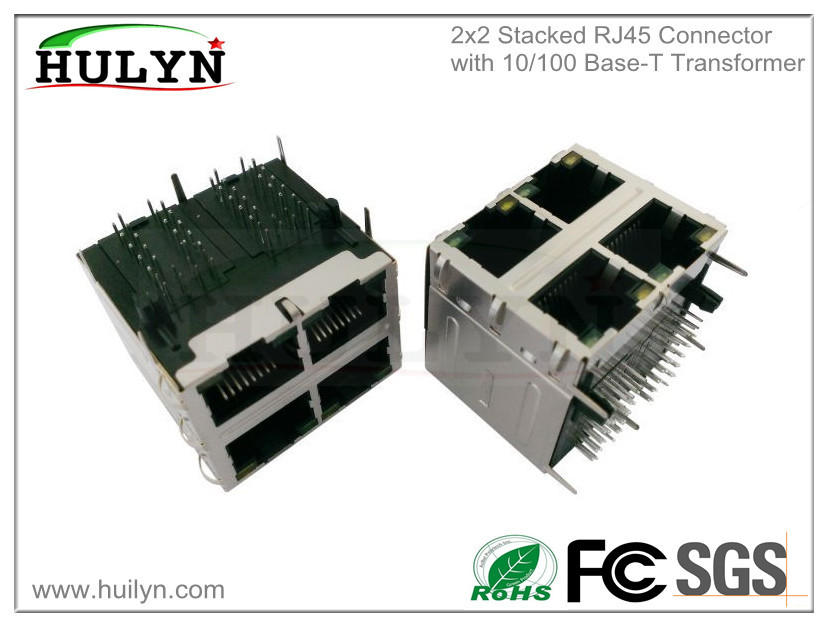  RJ45 connector with transformer,RJ45 Jacks HLY-004 Manufactures