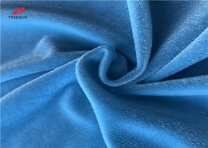  Home Textile Blue Poly 75d Spandex Korea velvet fabric For Dress Manufactures