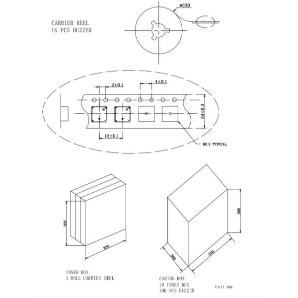 2731Hz 5V SMD Buzzer