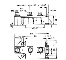 Quality MCC220-02io1 Thyristor Modules Thyristor/Diode Modules  IXYS IGBT Power Module for sale