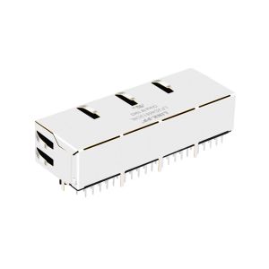 HFJ14-1G01ERL 1x4 RJ45 Connector With 1000 Base-T Magnetic Modules