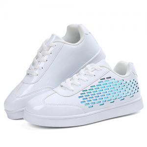  Colorful Fiber Texture LED Screen Shoes Remote Control Led Light Up Sneakers Manufactures