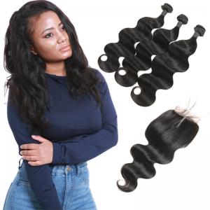  3 Bundles Brazilian Remy Virgin Hair Extensions Body Wave Customized Length Manufactures