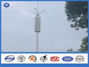  Baseplate ASTM A 633 GRE Communication Pole 6 / 8 side 20 - 56 meters high Manufactures