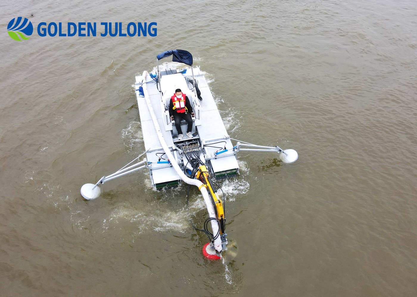  Customized Multifunctional Amphibious Dredging Machine With Lightweight Hull Structure JLAMV2100 Manufactures
