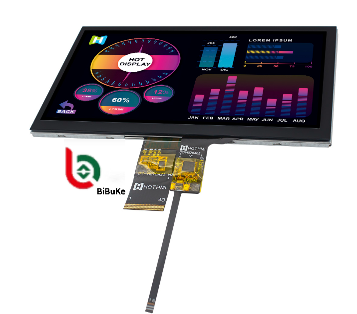 7 Inch 1024x600 IPS LCD Display with RGB Interface and Capacitive Touch Screen Module