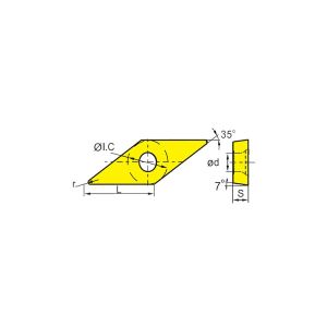 Precision Designed VCMT CNC Insert with 35° Angle V and 7° Angle C for High