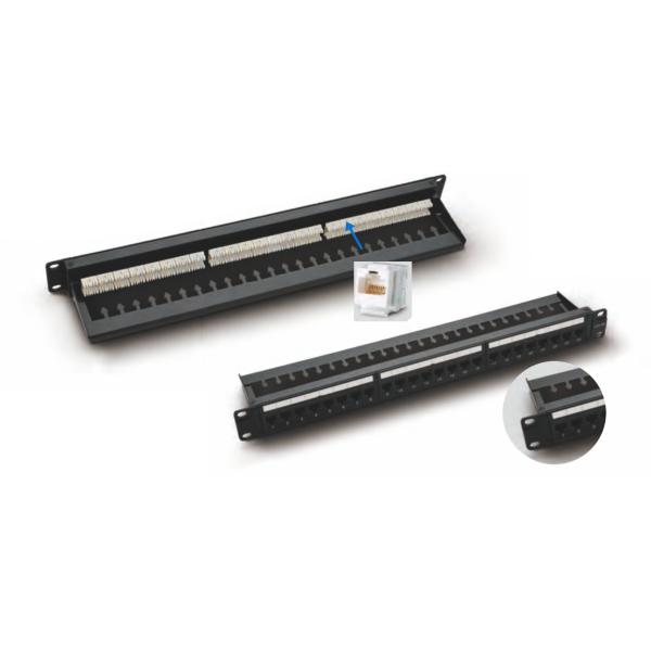 24/48 Ports Cat5e Compatible 1U Rackmount Patch Panel for Data Center Rack Mount