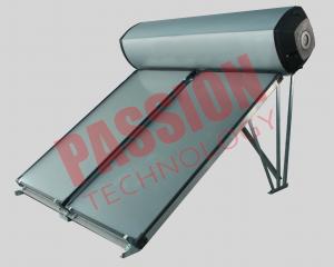 China Compact Swimming Pool Solar Water Heater Flat Plate Black Chrome Coating on sale