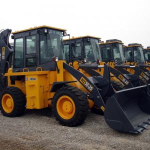  Yellow WZ30-25 XCMG Tractor With Front End Loader / Mini Backhoe Loader 1CBM 25.5T Manufactures