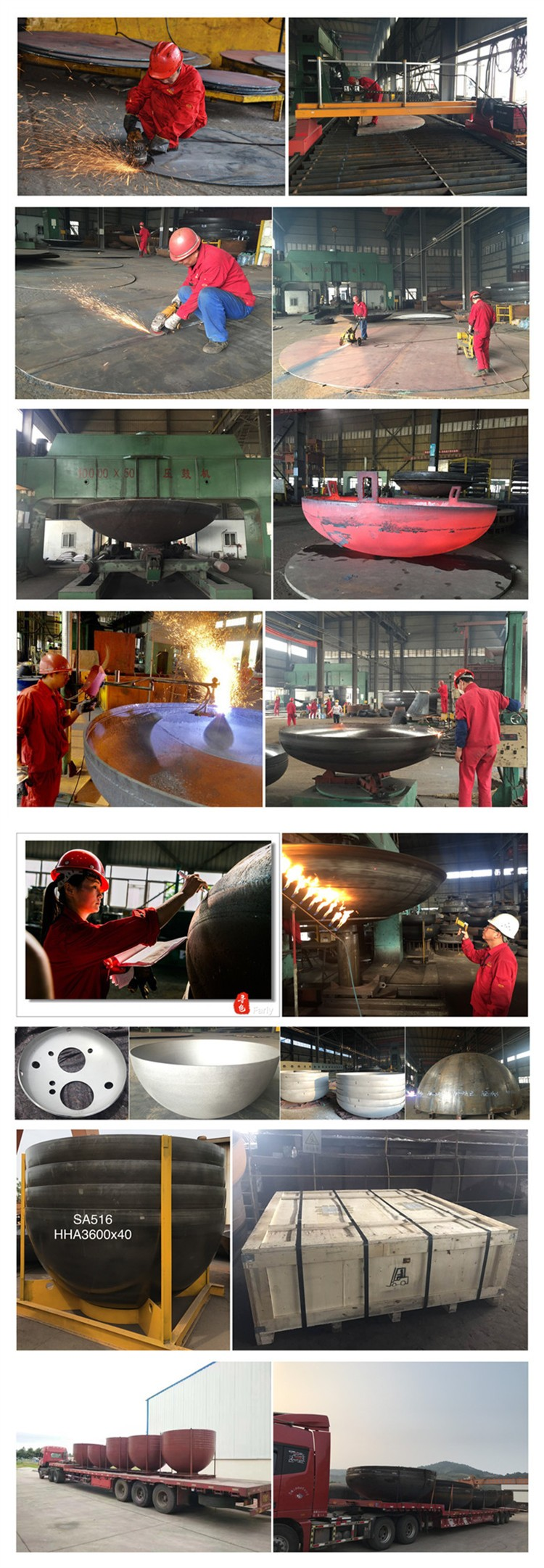 Pressure Vessel GR12 Titanium Hemispherical Dish End OD 300mm