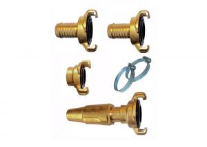  High Reliability Brass Hose Nozzle Kit with Claw-Lock Hose Quick Coupling Set / Clamps Manufactures