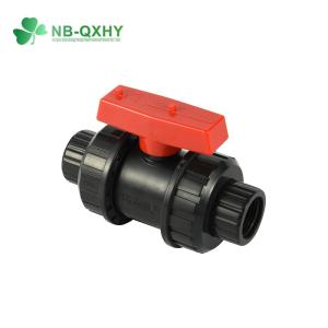 Smooth Surface Single Double Union Ball Valve Handle Easy to Open in Deep Gray