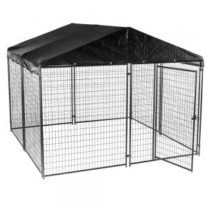  Powder Coated Heavy Duty Dog Crate Kennel With Roof Manufactures