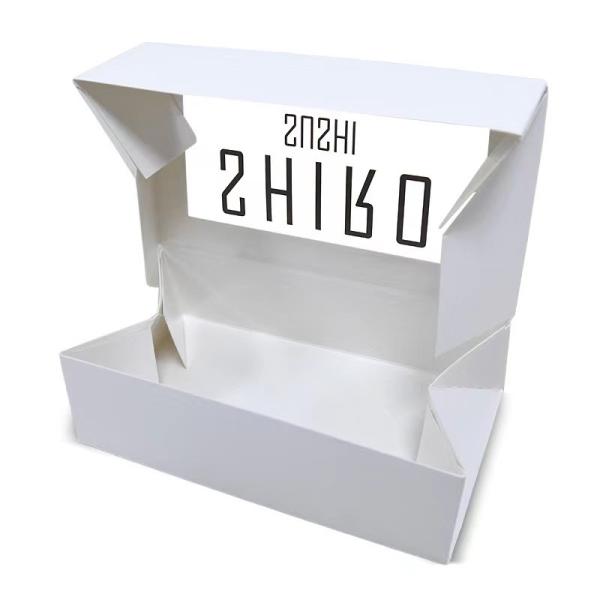 Folder Type Food Sushi Storage Cardboard Paper Packaging Boxes Eco Friendly