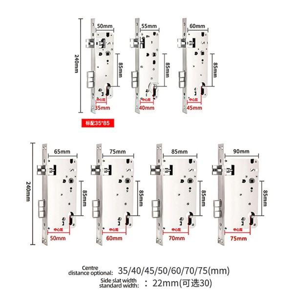 YAGU Double-sided Popular Design Push Button Door Lock Security Mechanical Code Door Handle Lock