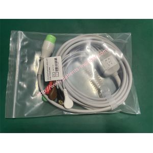 ECG Leadset 5 Leadset with One Piece Fixed Design and AHA Color-Coding for