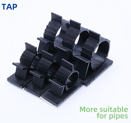 Black Adjustable Wire Clips Nylon 66 Cable Clamp Flexible Secure