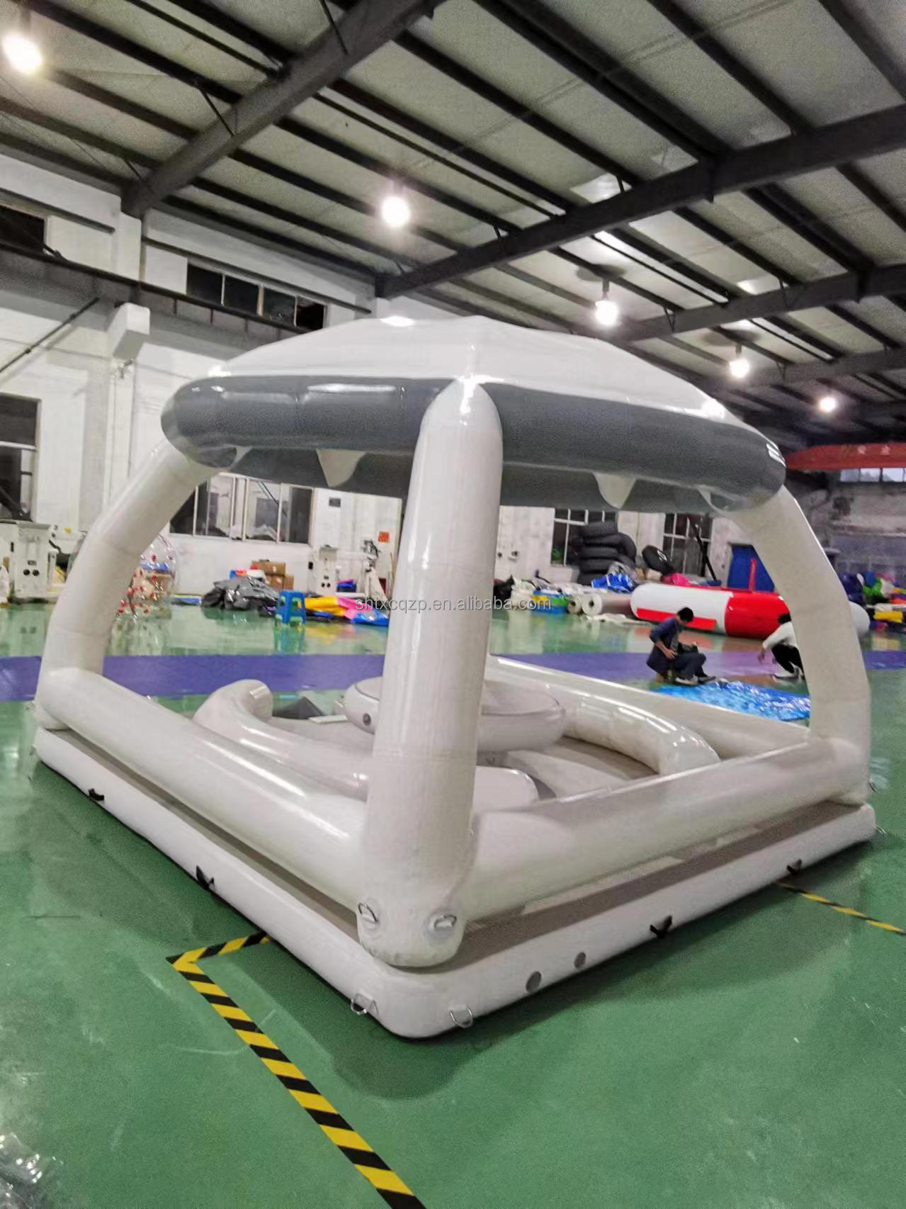High Quality Inflatable Floating Tent Water Park Dock Funny Tent Inflatable Floating Station Gathering Tent