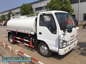 3000 Liters ISUZU Water Truck Power Steering With Radial Tires Manufactures