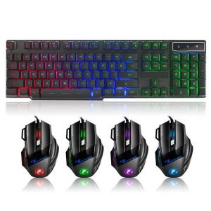 Ergonomic Wired Gaming Keyboard And Mouse 104 Key Back Light Waterproof Keycap Manufactures