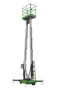  200Kg Loading Capacity Aluminum Double Mast Mobile Aerial Work Platform 10m Lifting Height Manufactures