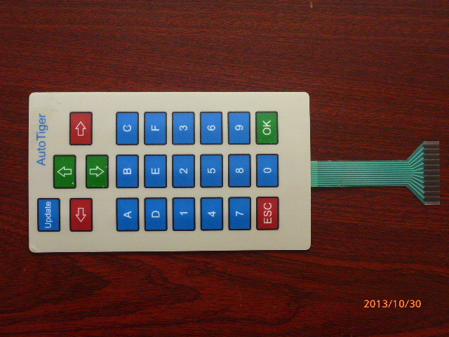 Waterproof Custom Keyboard Membrane Switch Panel With Embossing / Silk Screen