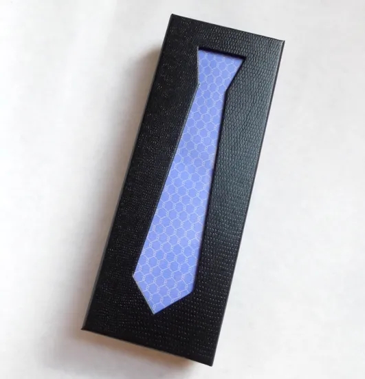 Biodegradable Black 450gsm Electronics Packing Boxes For Neck Tie