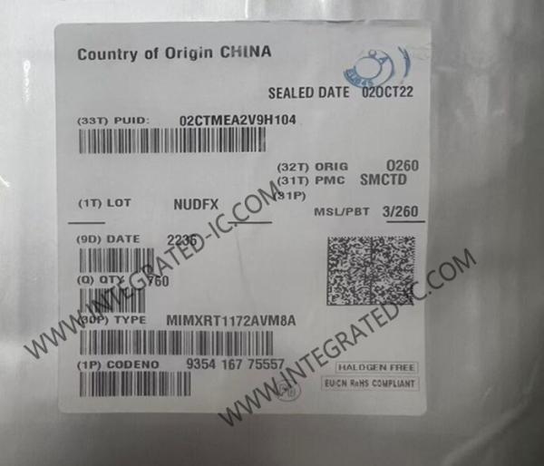 Microcontroller MCU MIMXRT1172AVM8A 32-Bit Single-Core 800MHz ARM Cortex-M7