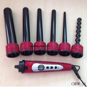  Red Crystal 6 in 1 Hair curling Curler Set-Hair Styling Tools Manufactures