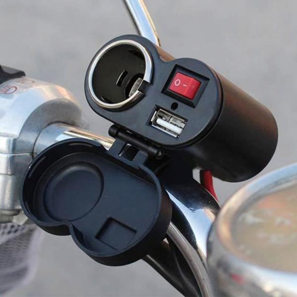 Cigarette Lighter 12-24V Motorcycle USB Charger Waterproof OEM