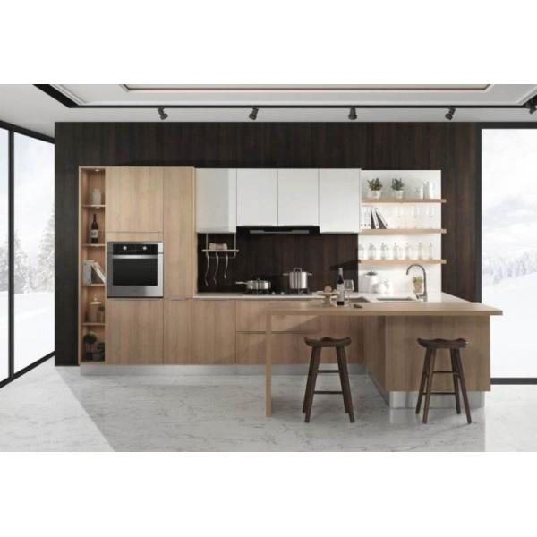 Classical Lacquered MDF Kitchen Cabinets / Multi Color Solid Wood Kitchen Cupboards
