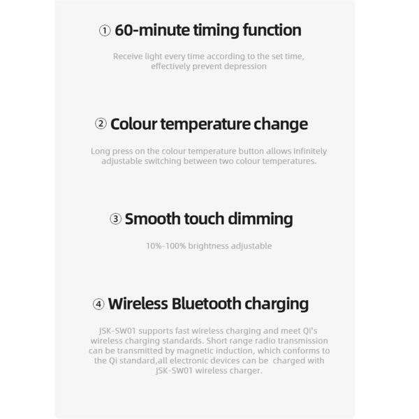 049 Kilogram Customizable Logo Wireless Charging Function Lamp 10000 Lux Led Daylight Sad Light Therapy Lamp Depression