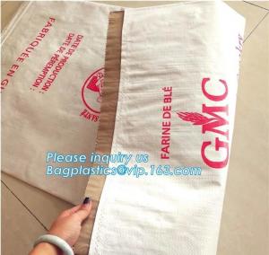 China kraft paper laminated pp woven bag for industry,paper bags laminated woven sack kraft poly lined bags with your own logo on sale