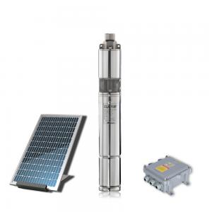  3 Inch 4 Inch Helical Rotor Solar Submersible Pump With Mppt Controller Automatic Solar Brushless DC Submersible Pump Manufactures