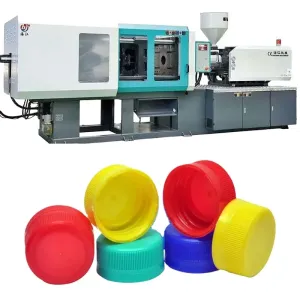PLC Control System Cap Molder Machine 300-400 Cm3/sec Injection Rate for Fast