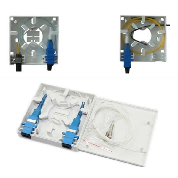 Wall Mounted 86*86mm Mini 2 Core FTTH Fiber Optic Termination Box
